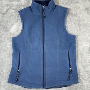 Patagonia Synchilla Vest Women's M Fleece Blue Full Zip Made In USA